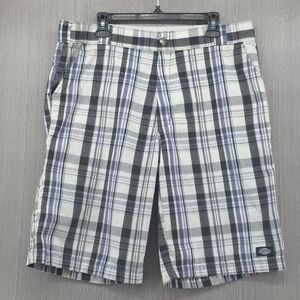 Dickies Plaid Mid Rise Skater Cargo Chino Retro Shorts Mens 36
